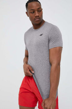 купить Футболка для тренировок 4F TSHIRT FNK M260 4FSS23TFTSM260 COLD LIGHT GREY MELANGE в Кишинёве 