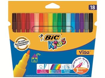 Set carioci lavabile 18buc BIC Visa 