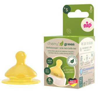 cumpără NIP Cherry Green Tetina cu gat larg, latex, anti-colic, universal 0+, flux S N2 în Chișinău 