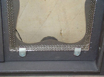 Дверца чугунная со стеклом двустворчатая BATUMI III 