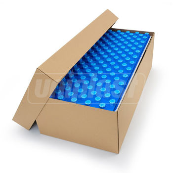 купить Плита пенополистирольная для теплого пола профильная 1,2 м x 0,6 м x 30 мм KR/50L-B 1G (синяя)  KOTAR в Кишинёве 