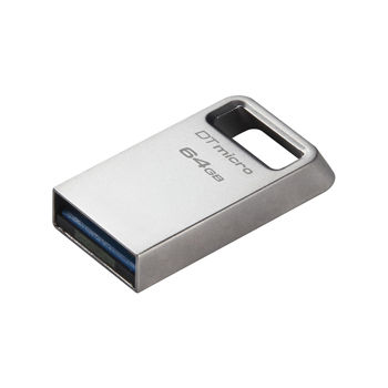 Память 64GB USB Flash Drive Kingston DataTraveler Micro G2 DTMC3G2/64GB, Metal casing, USB 3.2, Compact and lightweight, World’s smallest USB Flash drive (Read 200 MB/s) (memorie portabila Flash USB/внешний накопитель флеш память USB)