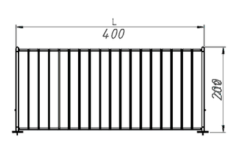 cumpără Separator cu dimensiunile 200x400 (zinc) metal în Chișinău 