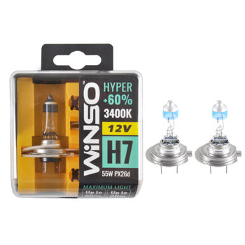 Lampa Winso H7 12V HYPER +60% 55W PX26d SET 712730 