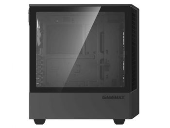 купить Case ATX GAMEMAX Panda T802, 1x120mm ARGB fan, 3xARGB LED strip, PWM/Rainbow HUB, USB3.0, TG, Black в Кишинёве 