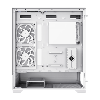 Case ATX GAMEMAX Vista AW, w/o PSU, 0.6mm, 6x120mm ARGB fans, Dual TG, USB3.0, Type-C, White 