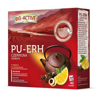Ceai Big Active Pu-Erh with Lemon, 40 plicuri 