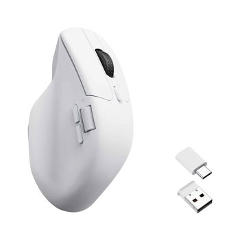 Мышь Keychron M6 Wireless Mouse White M6-A3, DPI Range 100-26000, 650 IPS, Polling Rate 1000 Hz (2.4 GHz/Wired mode), Battery 800 mAh, USB Type-C, White