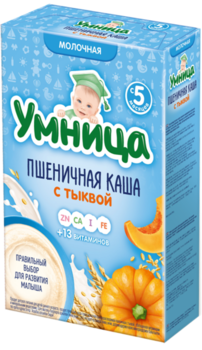 cumpără Umnitsa terci de grâu cu lapte și dovleac, 5+ luni, 200 g în Chișinău 