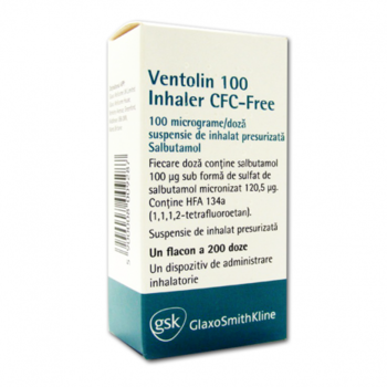 cumpără Ventolin CFC 100mcg/d 200 doze spray (Part.) în Chișinău 