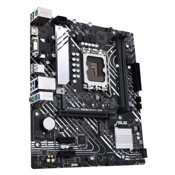 Материнская плата ASUS PRIME B660M-K D4 Intel B660, LGA1700, Dual DDR4 5333MHz, PCIe 4.0 x16, D-Sub/HDMI, USB3.2, SATA RAID, 2 x M.2 slots PCIe 4.0 x4, Intel Optane, SB 8-Ch., GigabitLAN, LED lighting