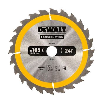 cumpără Panza circulara DEWALT 165x20mm 24T DT1934 în Chișinău 