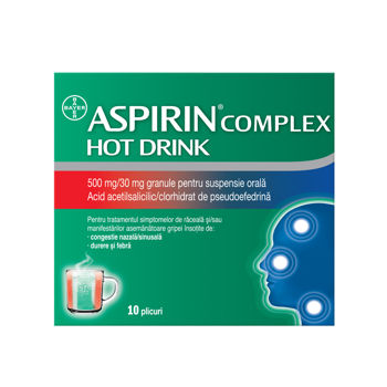 cumpără Aspirin Complex Hot Drink 500mg/30mg gran./susp.orala N10 în Chișinău 