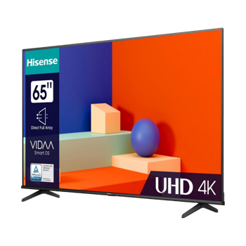 65" LED SMART TV Hisense 65A6K, Real 4K, 3840x2160, VIDAA OS, Black 
