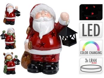 Сувенир LED "Дед Мороз/олень/снеговик с фонарем" 23сm 