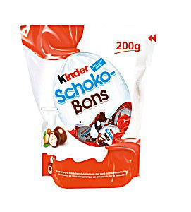 Kinder Schoko-Bons конфеты из молочного шоколада с начинкой из молока и фундука, 200 гр. 