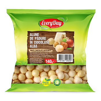 Alune de pădure în ciocolată albă Everyday, 140g 