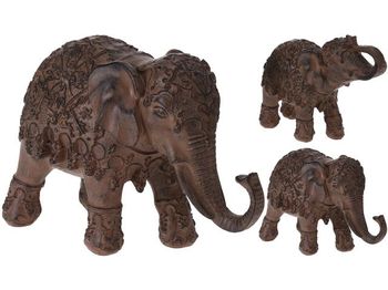 Statuie "Elefant in pelerina" 16.5cm, 2 modele, bronz, ceramic 