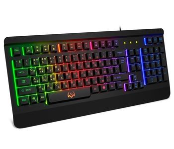 Gaming Keyboard SVEN KB-G9450, 3 colors backlight, Metal plate, WinLock, 12 Fn keys, Black, USB 