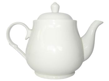 Ceainic pentru infuzie "con" 0.8l din ceramica alb 