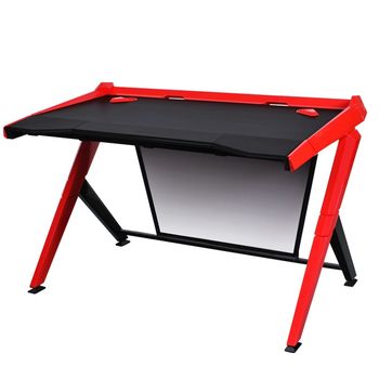 Computer Desk DXRacer - GD-1000-NR, Double Triangle Design, Color-Black/Red, Material-Strong & Durable High Quality ABS+Wooden Desk Board+Steel Rod Frame, Backstage-blind carbon fiber, 10 Degree Slope, 360 Degree Rotatable, Size1270x790x390, W-32kg
