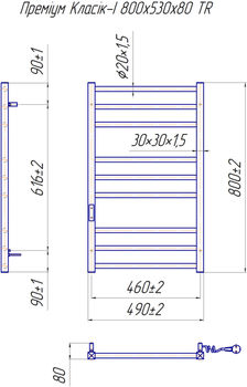 Премиум Классик-I 800x500/80 TR таймер-регулятор 