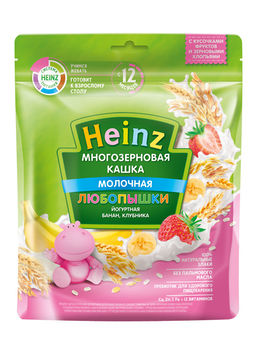 Каша Heinz йогуртная многозерновая банан, клубника 200г c 12 месяцев 