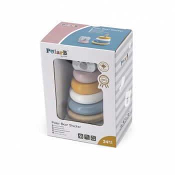 Hape Деревянная пирамидка Белый медведь 
