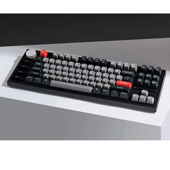 Клавиатура Keychron Q3 Pro QMK/VIA Wireless Custom Full-Metal Mechanical Keyboard (Q3P-M1) Carbon Black, 80% TKL layout, Knob, RGB Backlight, Keychron K pro Mechanical Red Switch, Hot-Swap, Bluetooth, USB Type-C, gamer (tastatura/клавиатура)