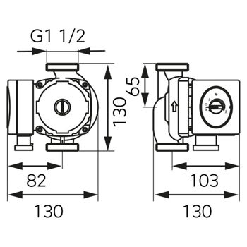 купить Насос циркуляционный FERRO класс A GPA II 25-6-130 0604W CL12313 в Кишинёве 