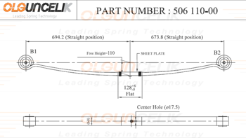 Рессора задн.Ford Transit (00-)/(07-) 1 лист (60mm) 