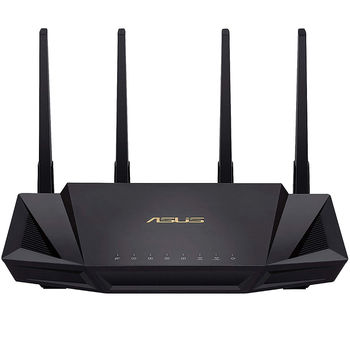 ASUS RT-AX58U AX3000 Dual Band WiFi 6 (802.11ax) Router, WiFi 6 802.11ax Mesh System, AX3000 574 Mbps+2402 Mbps, dual-band 2.4GHz/5GHz-2 for up to super-fast 3.1Gbps, AiProtection Pro network security, WAN:1xRJ45 LAN: 4xRJ45 10/100/1000, USB 3.1