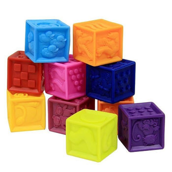 купить Battat развивающие силиконовые кубики посчитаика, 10 штк в Кишинёве 