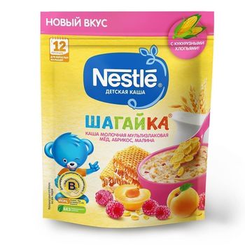 купить Nestle каша Шагайка мультизлаковая молочная мед, абрикос и малина, 12+ мес, 190 гр в Кишинёве 