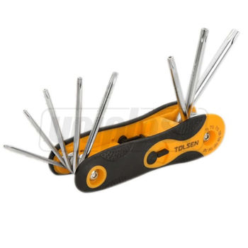 cumpără Set chei hexagonale cu TORX pliabil - 8 buc. (1,5-8 mm)  TOLSEN în Chișinău 