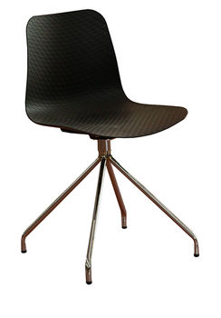 купить Пластиковый стул, хромированные ножки 480x470x815 мм, черный в Кишинёве 