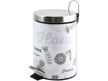 Cos pentru gunoi cu pedala MSV Flower 3l, inox 