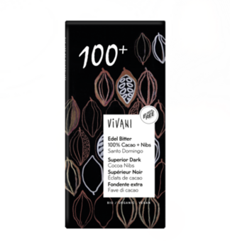 Ciocolată amară bio 100% bio Vivani 80g 