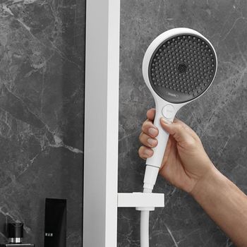 Душевая система hansgrohe Rainfinity Showerpipe 360, скрытого монтажа, белый матовый 