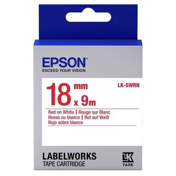 Tape Cartridge EPSON LK5WRN; 18mm/9m Standard, Red/White, C53S655007 