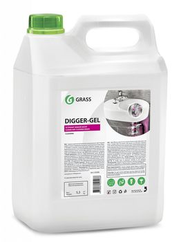 Digger-gel - Средство щелочное для прочистки канализационных труб 5,3 кг 