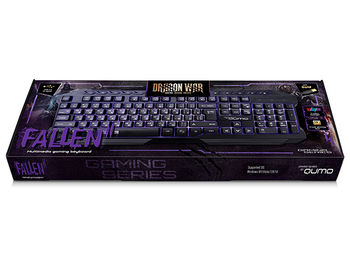 Gaming Keyboard Qumo Fallen II, Multimedia, Anti-ghosting, Backlight, Black, USB 