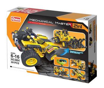 6804, XTech Bricks: 2in1, Construction Timber Crab & Dune Buggy, 301 pcs 