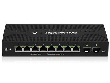 Ubiquiti EdgeSwitch ES-10XP, 8-Port Gigabit RJ45, 2-ports SFP, Supports 24V Passive PoE Output on All RJ45 Ports, Non-Blocking Throughput: 10 Gbps, Switching Capacity: 20 Gbps, Rackmountable
(retelistica switch/сетевой коммутатор)