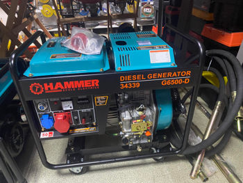 Дизель-генератор Hammer G6500 220V/380V 6,5 кВт + электрический стартер 