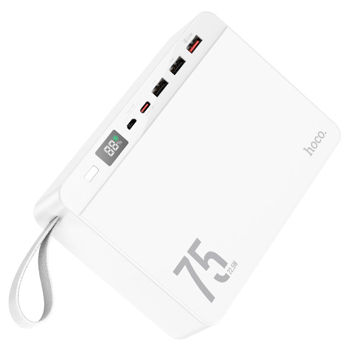 PowerBank 75 000mAh Hoco J94 Overlord 22.5W fully compatible PD20W/QC/LCD White 