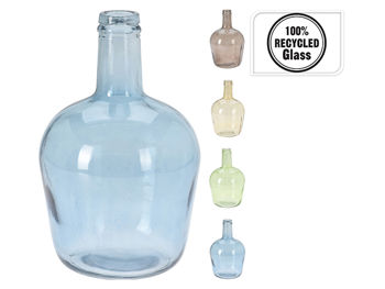 Vaza din sticla "Damigeana" 4l, H30cm, D19cm, 4 culori 