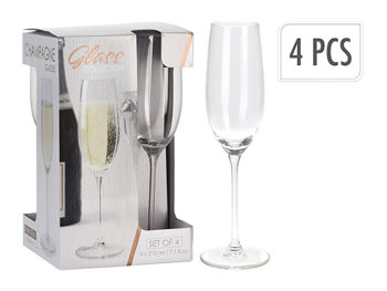 Set pocale pentru sampanie Vinissimo 4buc, 210ml 