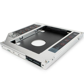 Caddy Gembird MF-95-02 Universal SATA 3.0 2nd HDD 12.7mm For 2.5 SSD Case HDD Enclosure With LED For Laptop DVD CD ROM (Адаптер для установки устройств 2.5" в отсек привода ноутбука 9.5 мм, пластик, металл)