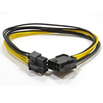 Cable, CC-PSU-84 ATX Internal 6+2 pin PCI express power extension cable, 0.3 m, Cablexpert 